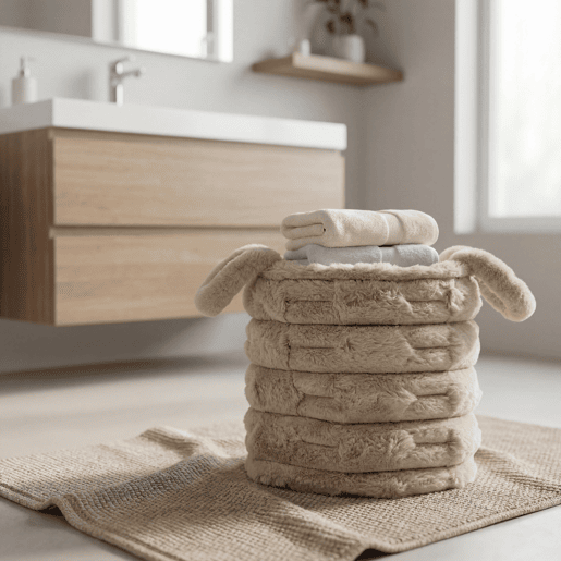 Cesta CATALINA L 30x30x30cm cor camel