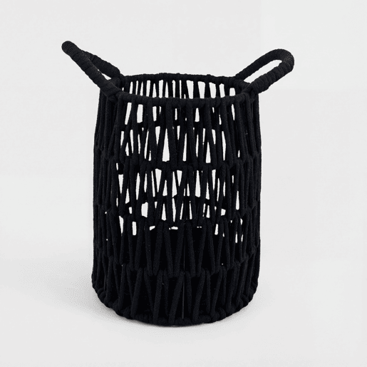 Cesta SYVER M 30x26x26cm cor preto