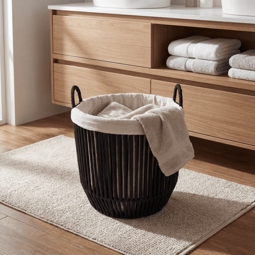 Cesta KYRKA L 31x35x35cm cor preto