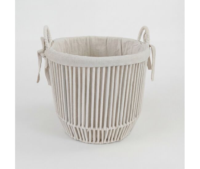 Cesta kyrka l 31x35x35cm color crudo