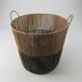 Cesta SOLVE color natural y verde Cesta SOLVE color natural y verde