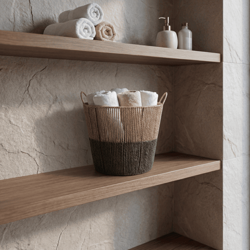 Cesta SOLVE M 29x35x35cm cor natural e verde