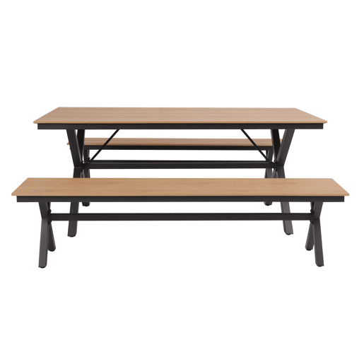 Conjunto de jardim ROTA com mesa e bancos