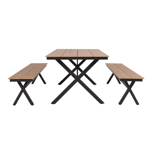 Conjunto de jardim ROTA com mesa e bancos