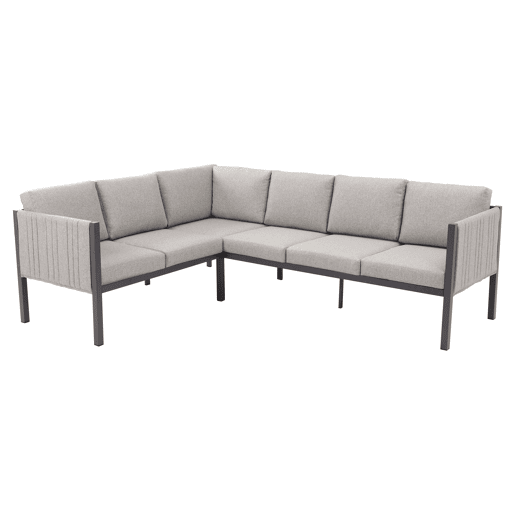 Conjunto sofá de canto para jardim CAMARGO com mesa alta e banco Conjunto sofá de canto para jardim CAMARGO com mesa alta e banco
