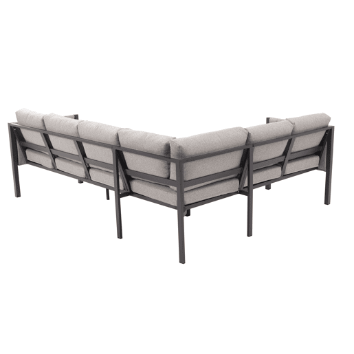 Conjunto sofá de canto para jardim CAMARGO com mesa alta e banco Conjunto sofá de canto para jardim CAMARGO com mesa alta e banco