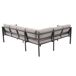 Set rinconera de jardín CAMARGO con mesa alta y banco Set rinconera de jardín CAMARGO con mesa alta y banco Gris