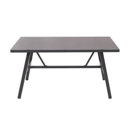 Conjunto sofá de canto para jardim CAMARGO com mesa alta e banco