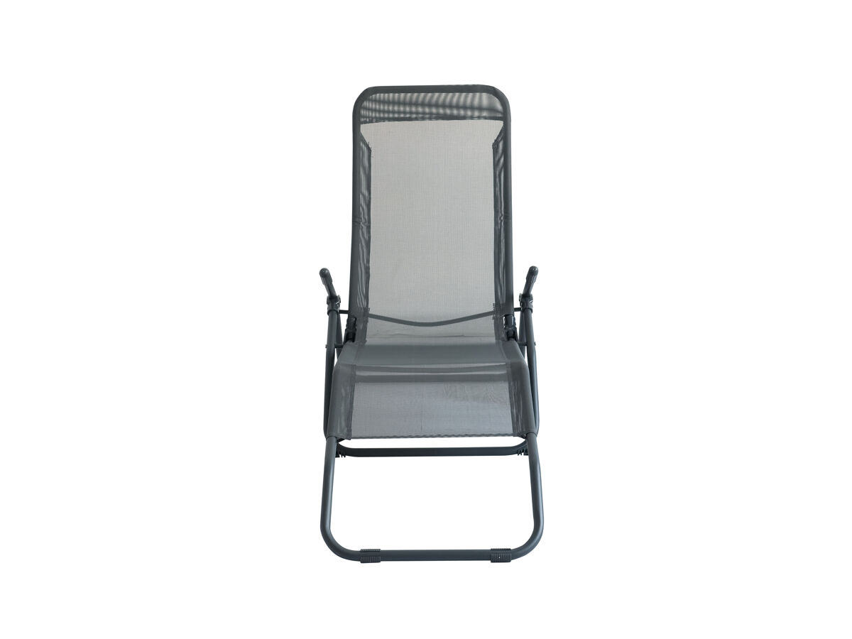 Tumbona de jardín rosas color antracita