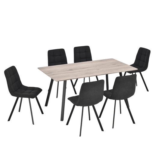 Conjunto de 1 mesa e 6 cadeiras SABRINA