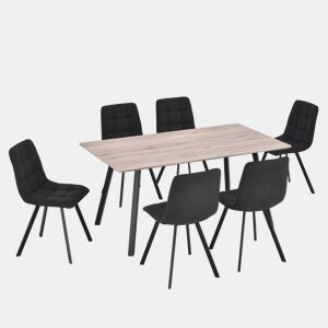 Conjunto de 1 mesa e 6 cadeiras SABRINA