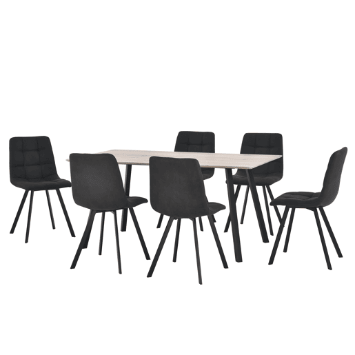 Conjunto de 1 mesa e 6 cadeiras SABRINA