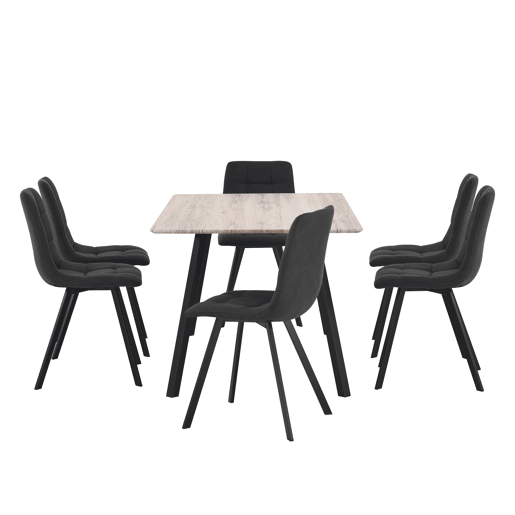 Conjunto de 1 mesa e 6 cadeiras SABRINA