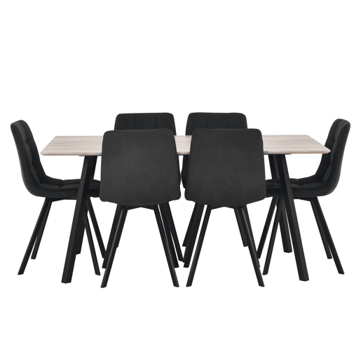 Conjunto de 1 mesa e 6 cadeiras SABRINA