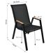 Silla de jardín ALCUDÍA color negro con detalle madera Silla de jardín ALCUDÍA color negro con detalle madera Negro