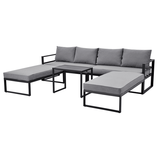 Conjunto jardim MAHÓN com chaise longue reversível e desdobrável