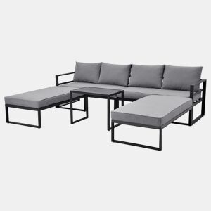 Conjunto jardim MAHÓN com chaise longue reversível e desdobrável