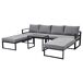 Set de jardín MAHÓN con chaise longue reversible y plegable Set de jardín MAHÓN con chaise longue reversible y plegable Gris