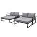 Set de jardín MAHÓN con chaise longue reversible y plegable Set de jardín MAHÓN con chaise longue reversible y plegable Gris
