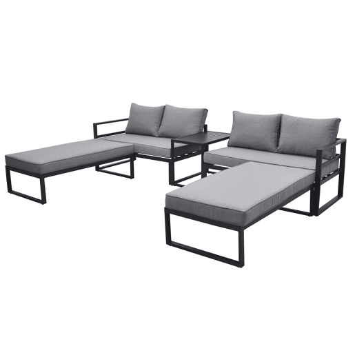 Conjunto jardim MAHÓN com chaise longue reversível e desdobrável