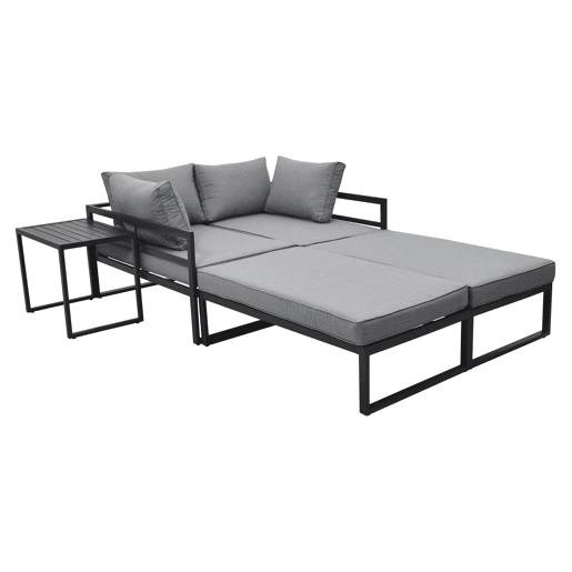 Conjunto jardim MAHÓN com chaise longue reversível e desdobrável