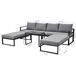 Set de jardín MAHÓN con chaise longue reversible y plegable Set de jardín MAHÓN con chaise longue reversible y plegable Gris