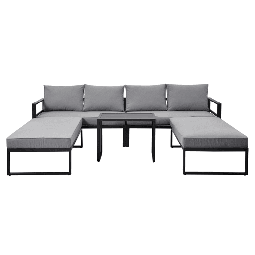 Conjunto jardim MAHÓN com chaise longue reversível e desdobrável