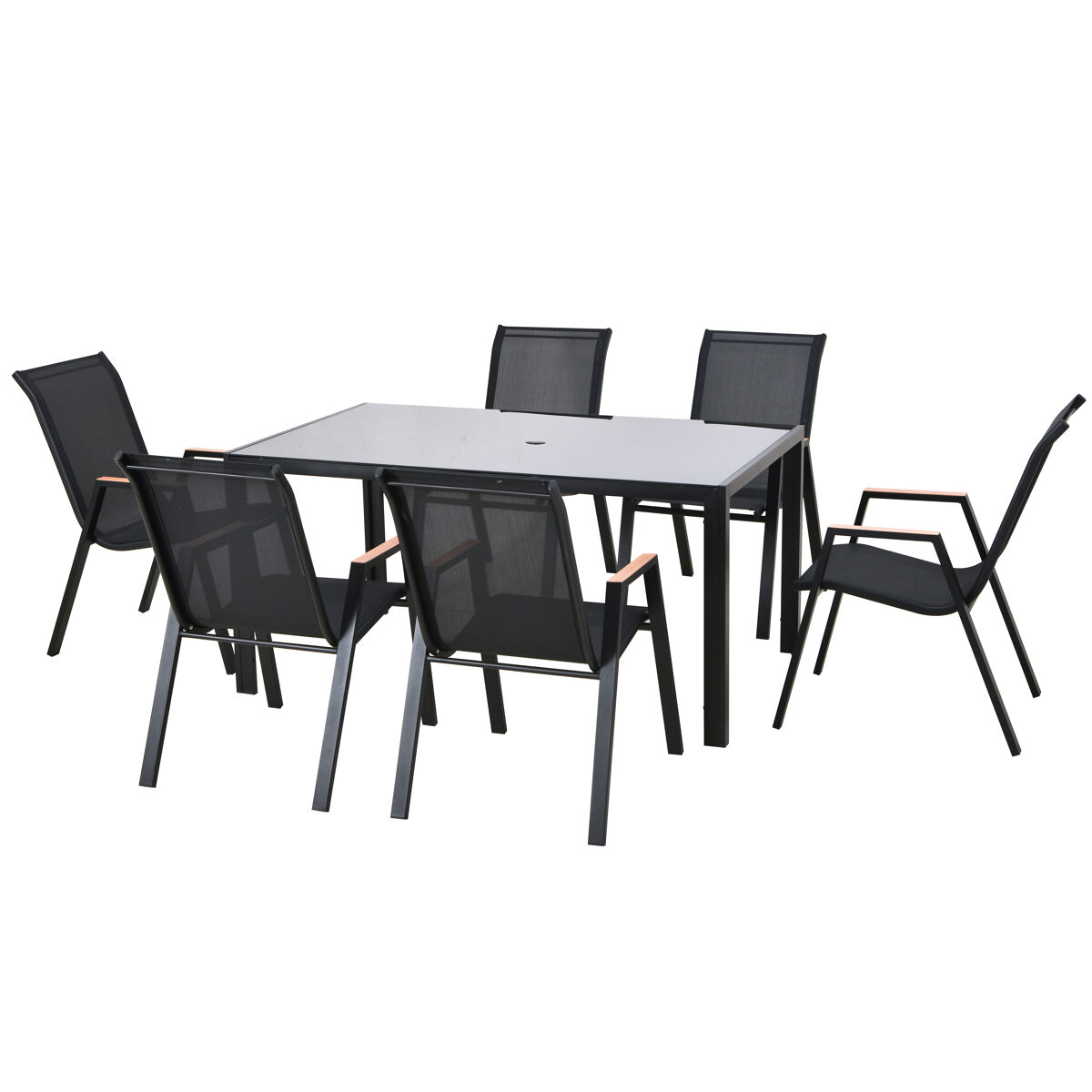 Set de jardín IBIZA de mesa y 6 sillas