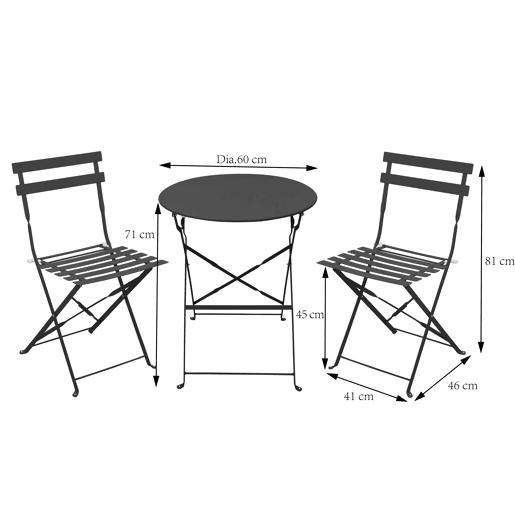 Conjunto de varanda CALVIÁ com mesa e 2 cadeiras Conjunto de varanda CALVIÁ com mesa e 2 cadeiras