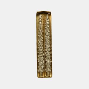 Vela de cera ABETO dourada 2 unidades 25cm marca DECORIS