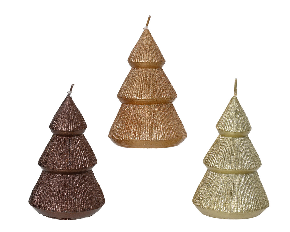 Vela de cera ABETO surtido 14cm marca DECORIS 