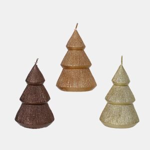 Vela de cera ABETO sortido 14cm marca DECORIS