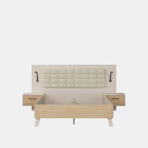 Conjunto TOSCANA cama 150x190cm cabeceira e mesas de cabeceira