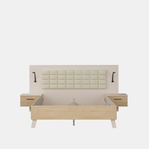 Conjunto TOSCANA cama 160x200cm cabeceira e mesas de cabeceira