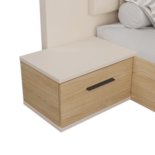 Conjunto TOSCANA cama 160x200cm cabeceira e mesas de cabeceira