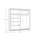 Armario TOSCANA 231x215cm 2 puertas correderas roble y crema Armario TOSCANA 231x215cm 2 puertas correderas roble y crema Roble