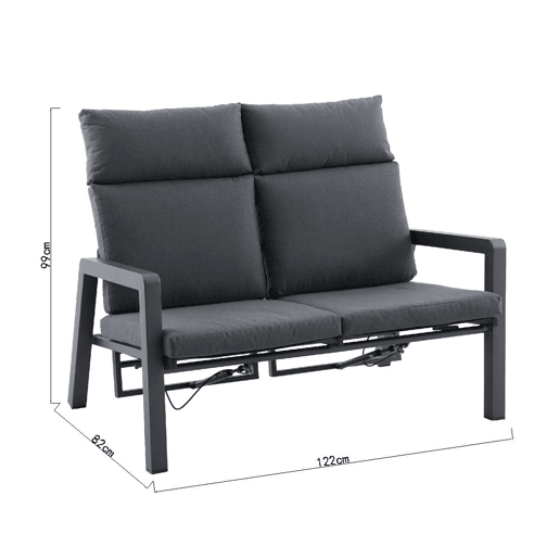 Conjunto de jardim MANACOR cor cinza escuro