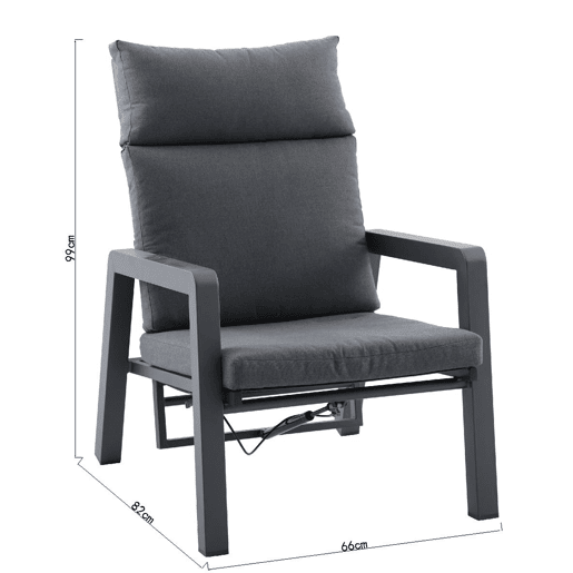 Conjunto de jardim MANACOR cor cinza escuro