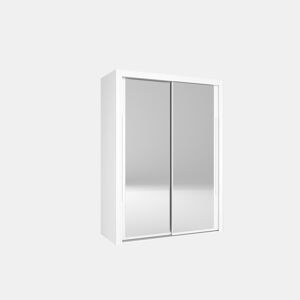 Roupeiro KYROS 150x201cm portas de correr com espelho branco mate