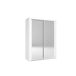 Armario KYROS 2 puertas correderas y espejo Armario KYROS 2 puertas correderas y espejo Blanco