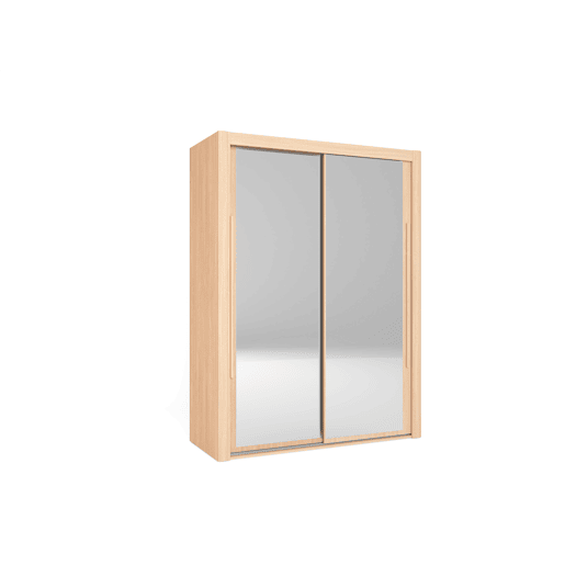 Roupeiro KYROS 150x201cm 2 portas de correr com espelho carvalho