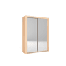 Roupeiro KYROS 150x201cm 2 portas de correr com espelho carvalho