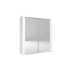Roupeiro KYROS 182x201cm portas de correr e espelho branco mate