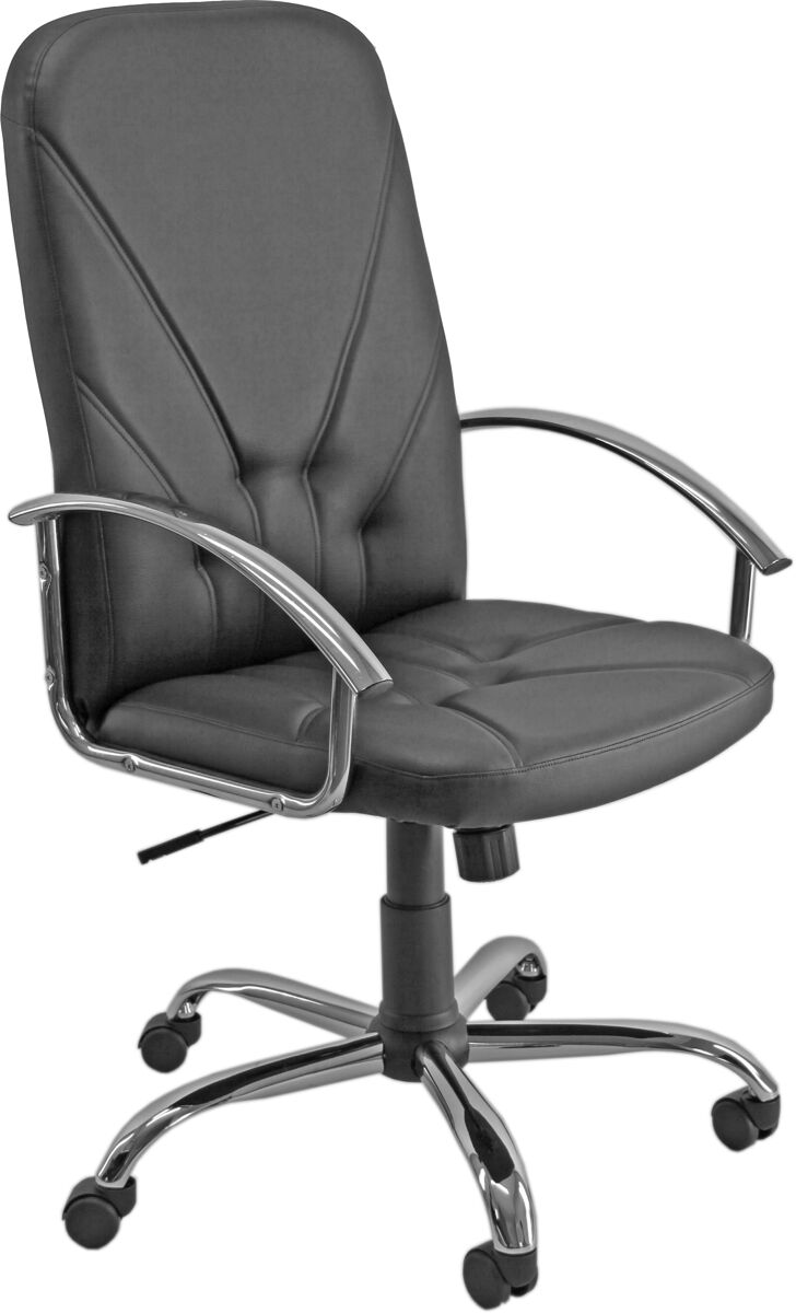 Silla de director DANTE CR polipiel negro base cromada