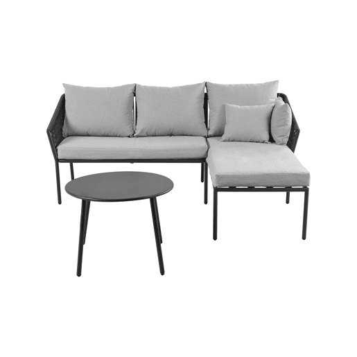 Conjunto de jardim ALMONTE com sofá de canto e mesa baixa Conjunto de jardim ALMONTE com sofá de canto e mesa baixa