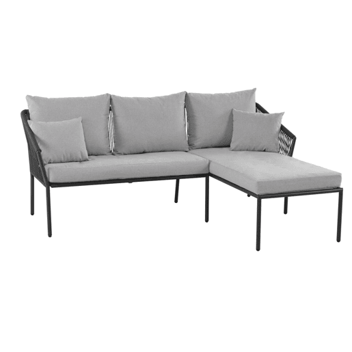 Conjunto de jardim ALMONTE com sofá de canto e mesa baixa Conjunto de jardim ALMONTE com sofá de canto e mesa baixa