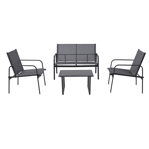 Conjunto de jardim LUGO 4 lugares com mesa baixa