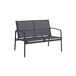 Set de jardín LUGO 4 plazas con mesa baja Set de jardín LUGO 4 plazas con mesa baja Gris Oscuro