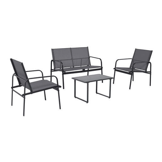 Conjunto de jardim LUGO 4 lugares com mesa baixa