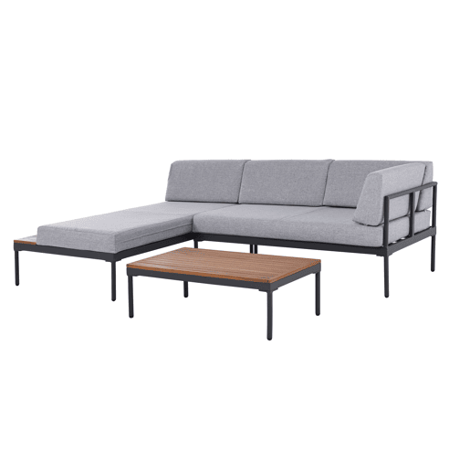 Conjunto de jardim NÍJAR com chaise longue e mesa de centro Conjunto de jardim NÍJAR com chaise longue e mesa de centro